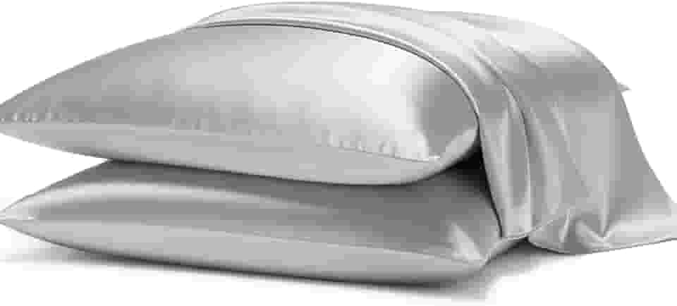 Kit 2 Fronhas Cetim Anti-frizz Seda Alto Brilho Par (Prata)