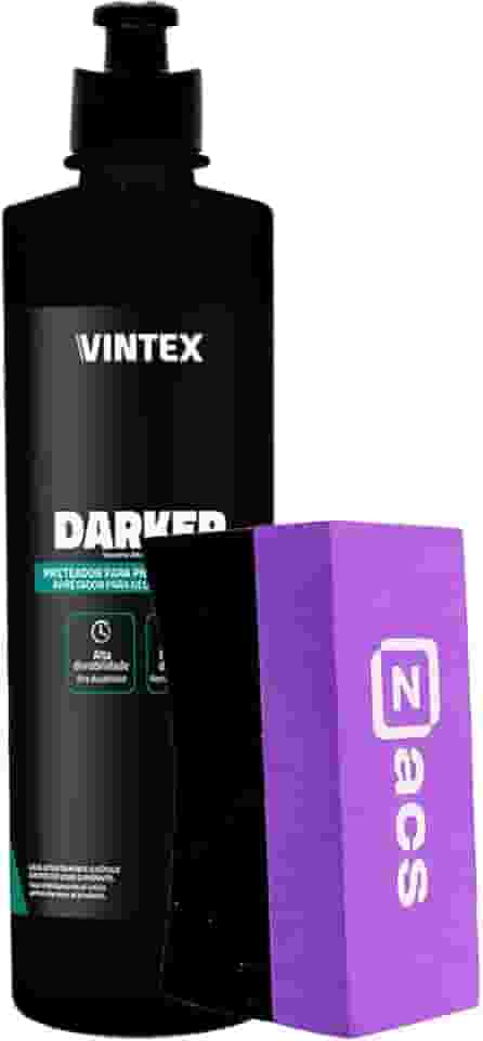 Kit Darker Pneu pretinho 500ml Vintex + Aplicador de Produtos Para Pneu Zacs