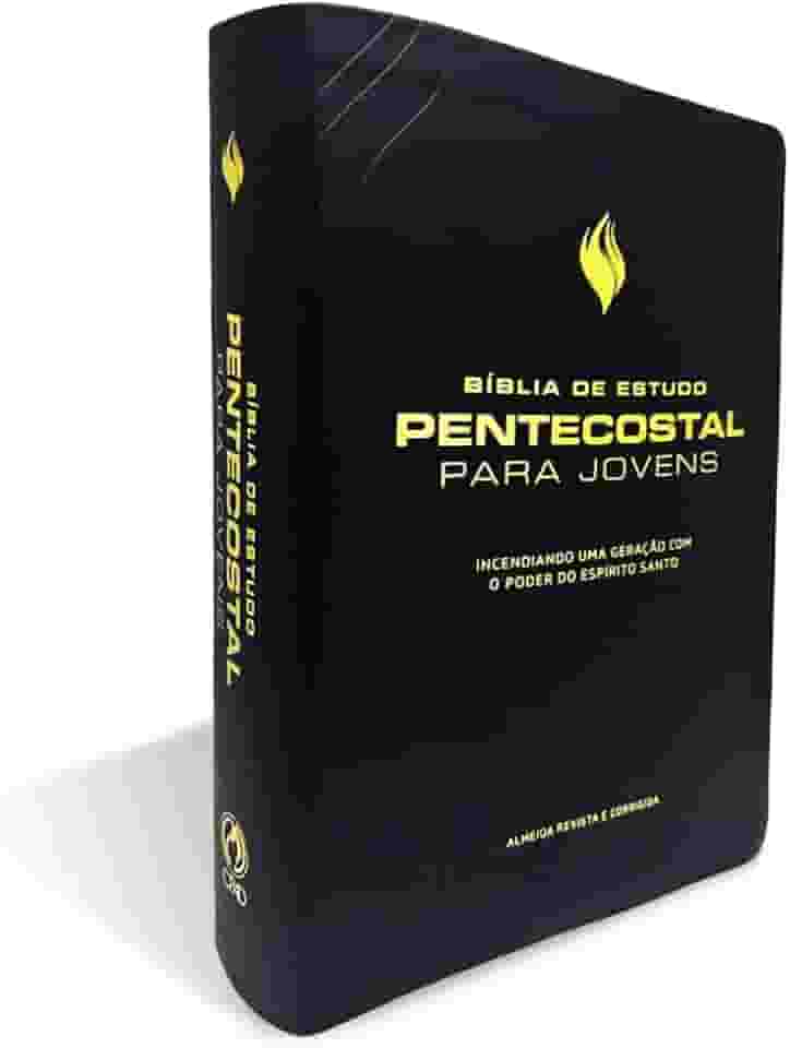 Bíblia de estudo pentecostal para jovens - Média preta