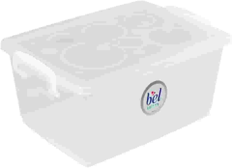 Ordene - Caixa Organizadora de 4 Litros com Travas, Cor Cristal, Linha Bel, Ordene