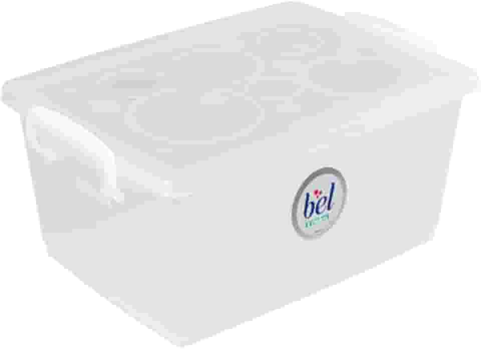 Ordene - Caixa Organizadora de 4 Litros com Travas, Cor Cristal, Linha Bel, Ordene