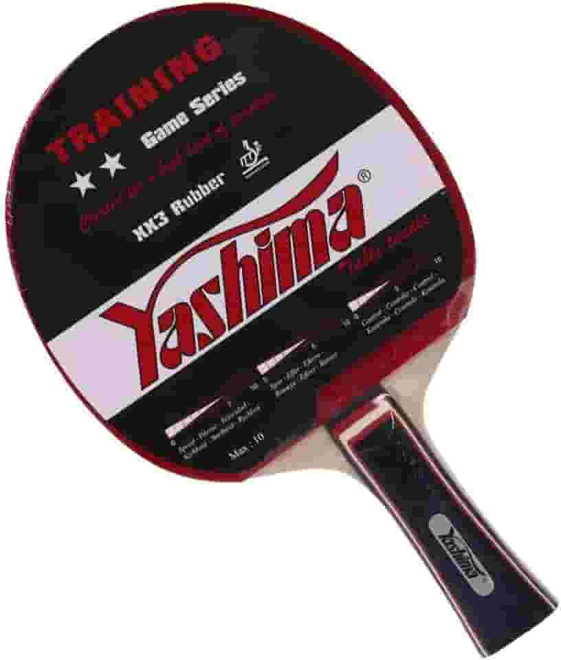 Raquete de Tênis de Mesa Yashima 9427 Clássica 2 Estrelas Borracha Lisa com Esponja