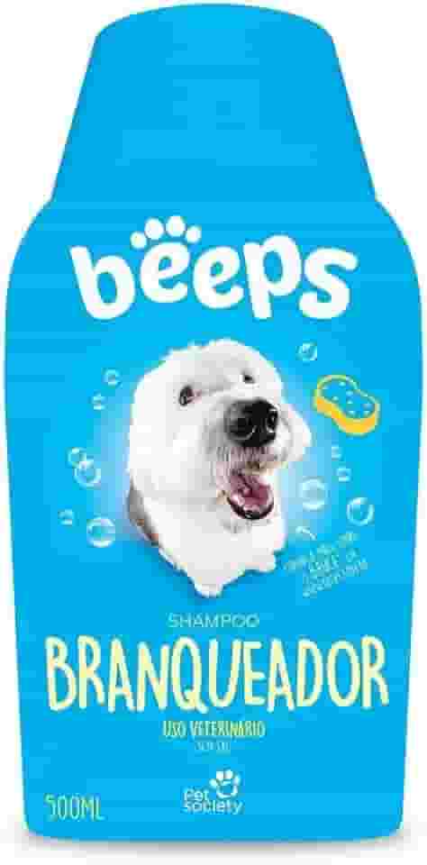 Beeps Shampoo Branqueador 500ml Beeps para Cães, Pet Society