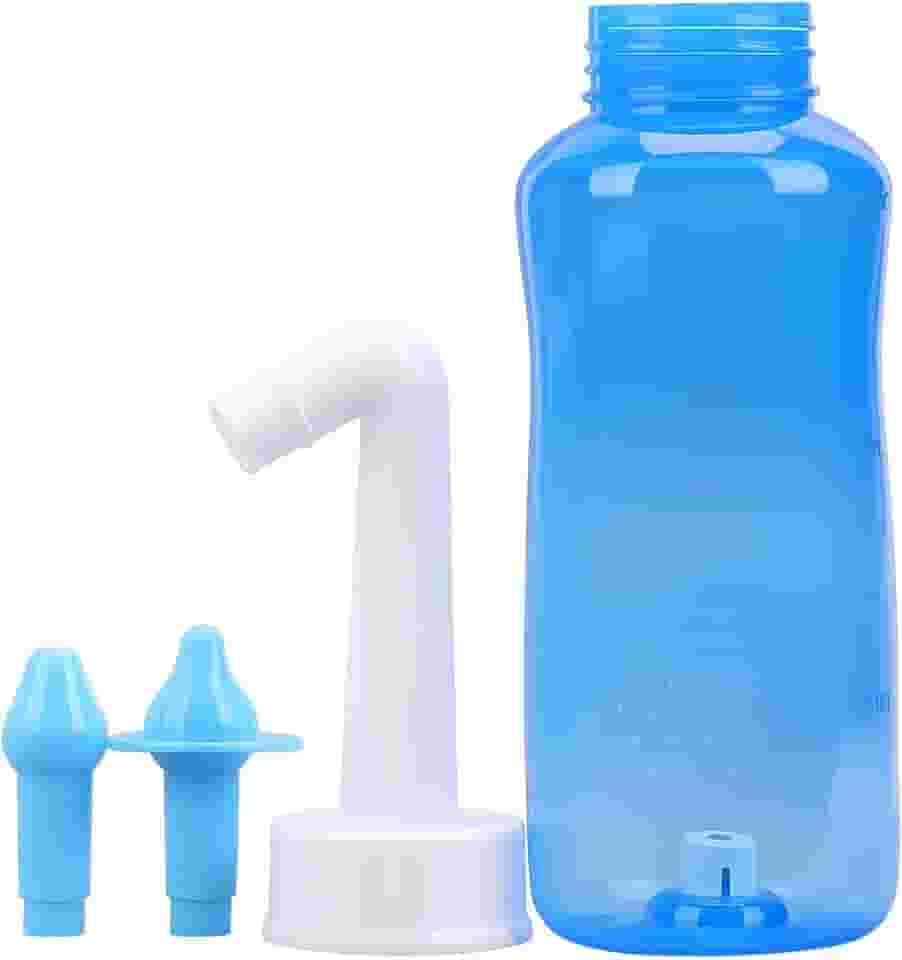 Kit Lavagem Nasal 300ml Premium – Garrafa Irrigadora Sinusal para Limpeza do Nariz, Rinite, Alergias e Congestão – Higiene Nasal Segura para Adultos e Crianças