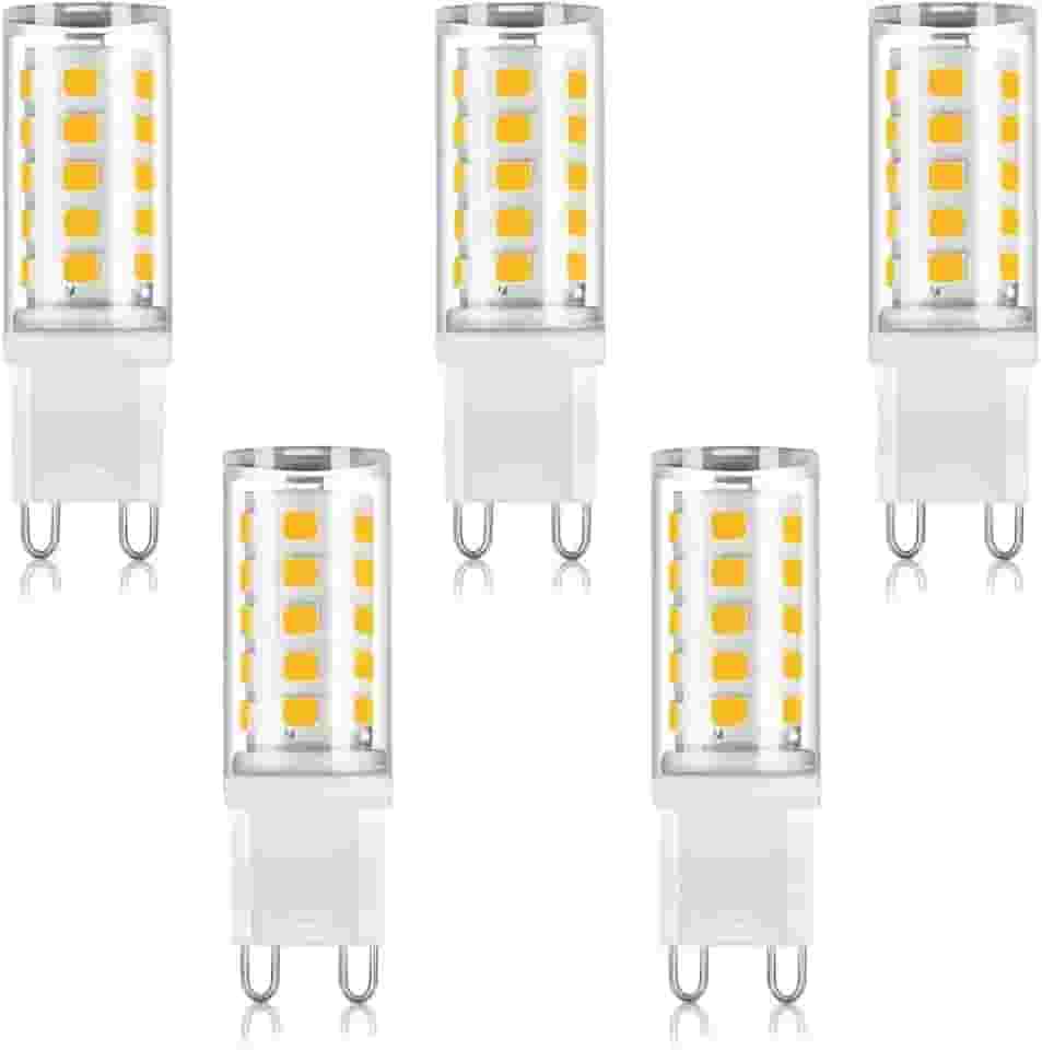 Kit 5x Lâmpada LED G9 7W Bivolt Branco Frio Para Lustres e Arandelas