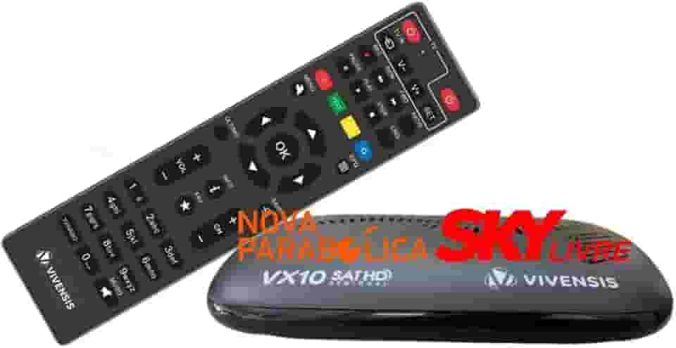 Receptor via Satélite Nova Parabólica Full Hd Vivensis VX10 Livre de Mensalidade