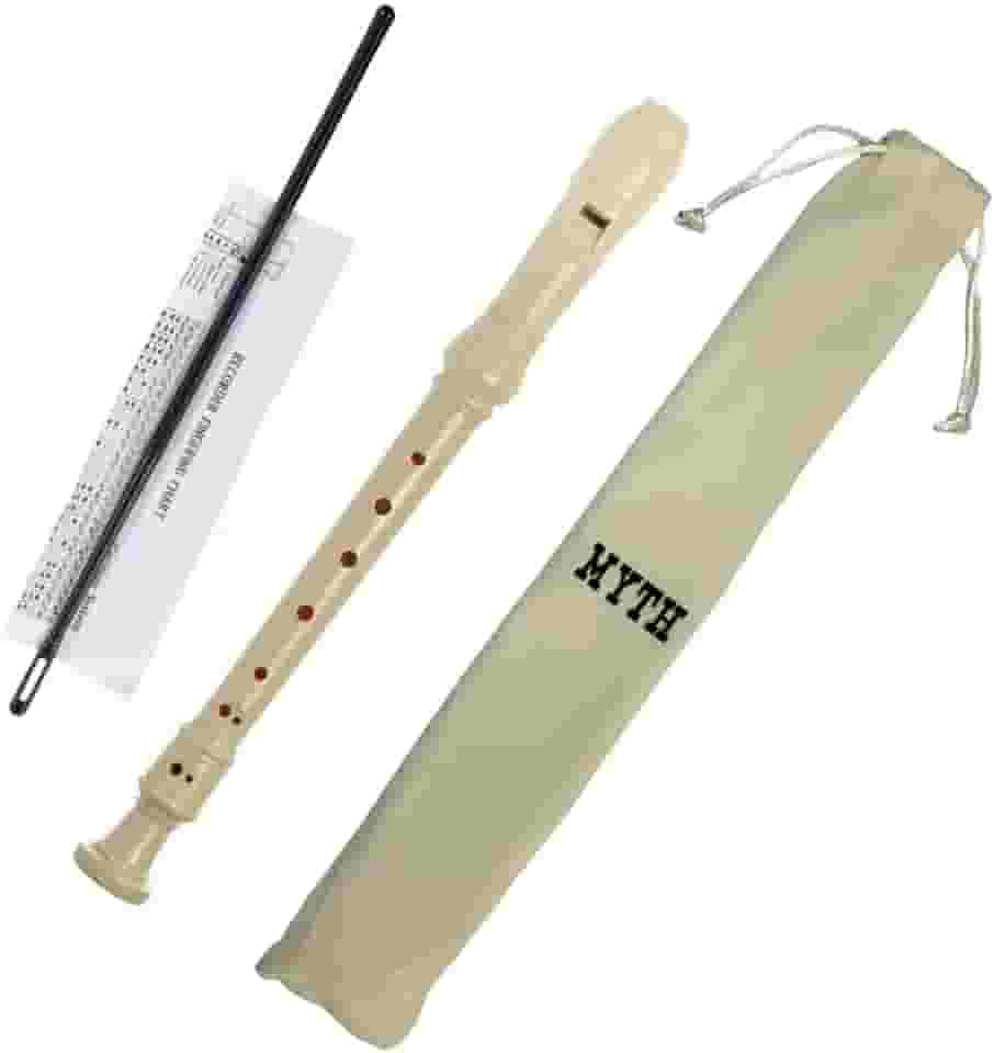 Zaidan’s Flauta Doce Soprano Barroca em Dó (C) – ABS Resina – Cor Creme – Com Bag e Vareta de Limpeza – Para Iniciantes e Uso Escolar