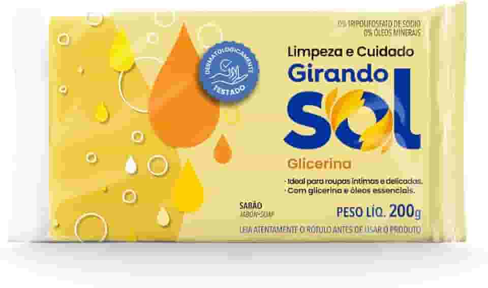 Girando Sol Sabão Em Barra Glicerina 200G Sabão Em Barra Multiuso Amarelo Com Pura Glicerina Contém 1 Unidade De 200G