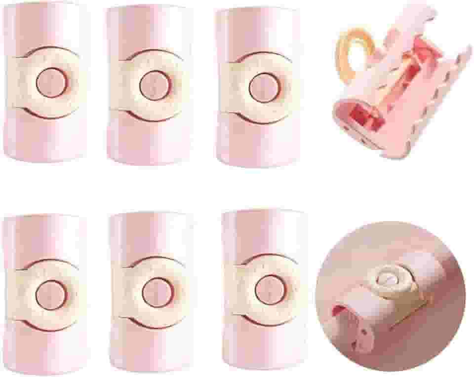 Prendedores de lençol cilíndricos, fixadores de lençol ajustáveis sem agulha que seguram acessórios de cama deslizantes e caem para a maioria dos colchões, há um fecho tipo donut, clipes de vedação de