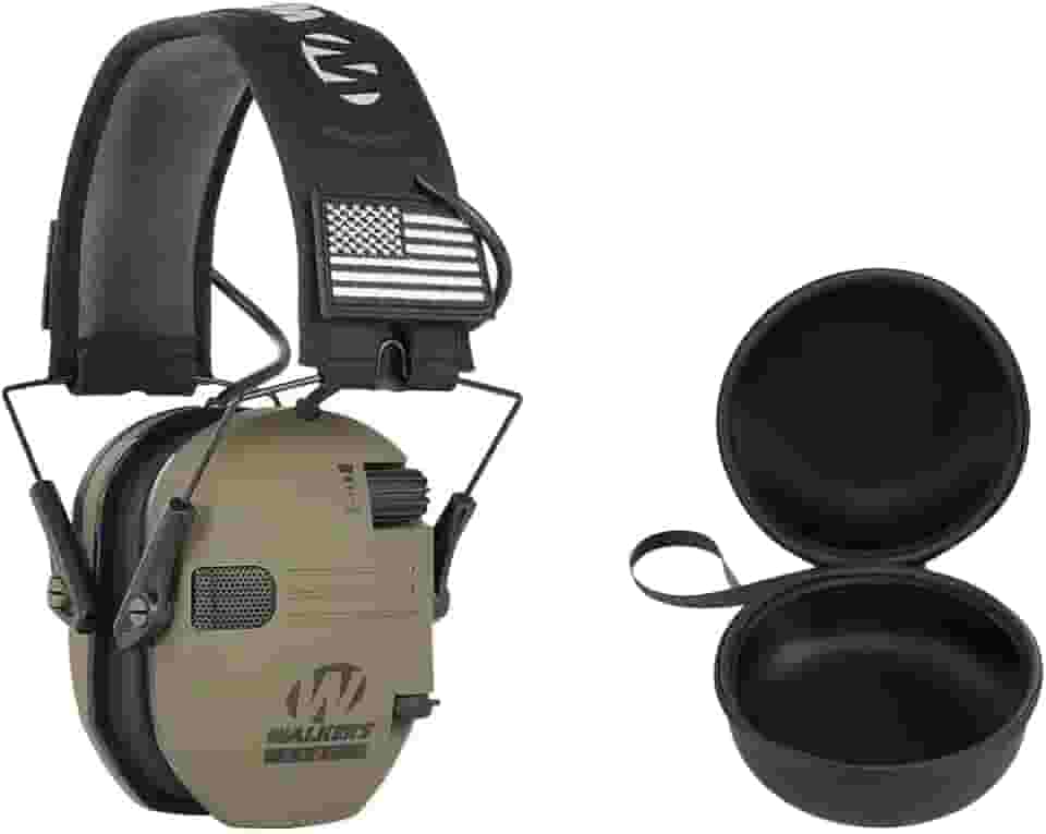 Proteção de Redução de Ruído Adulto, Abafador Protetor de Ouvido Tático, Abafador De Ruído Eletrônico Walkers Razor, Abafador Tiro Esportivo (Verde)