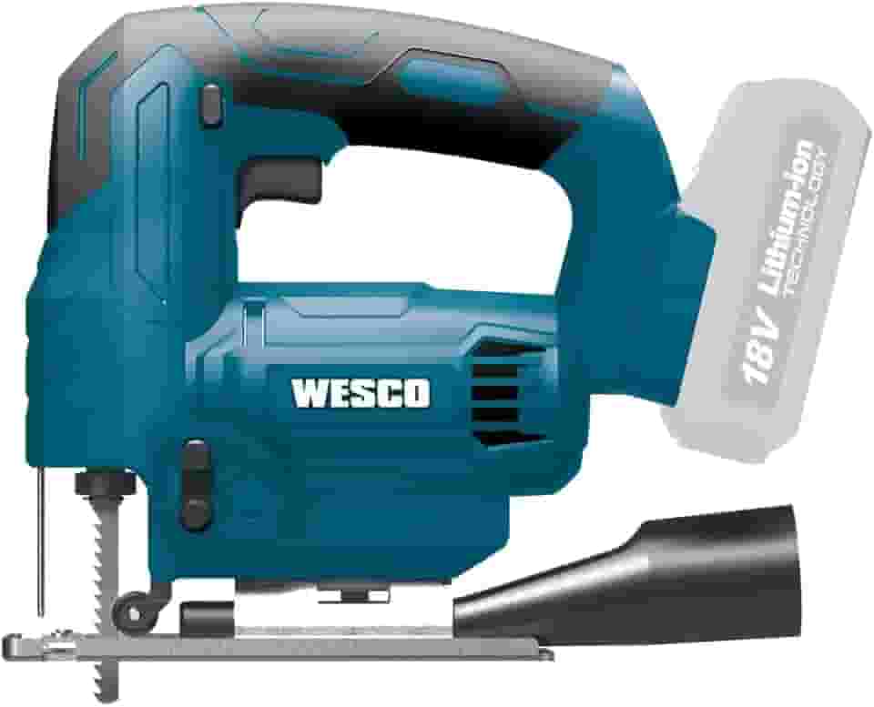 Serra Tico-Tico 18V WS2308.9 Brushless Wesco – Velocidade Variável, 4 Posições Pendulares, Corte em Ângulo – Sem Bateria
