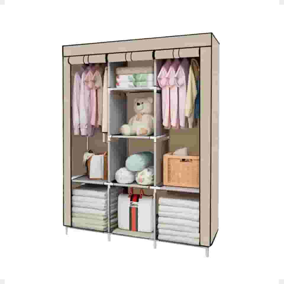 Guarda Roupa Plus Dobrável Armário Closet Organizador De Roupas (Bege)
