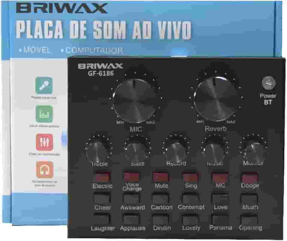 BRIWAX Smart Conjunto Interface V8 Mesa De Som Podcast E Lives