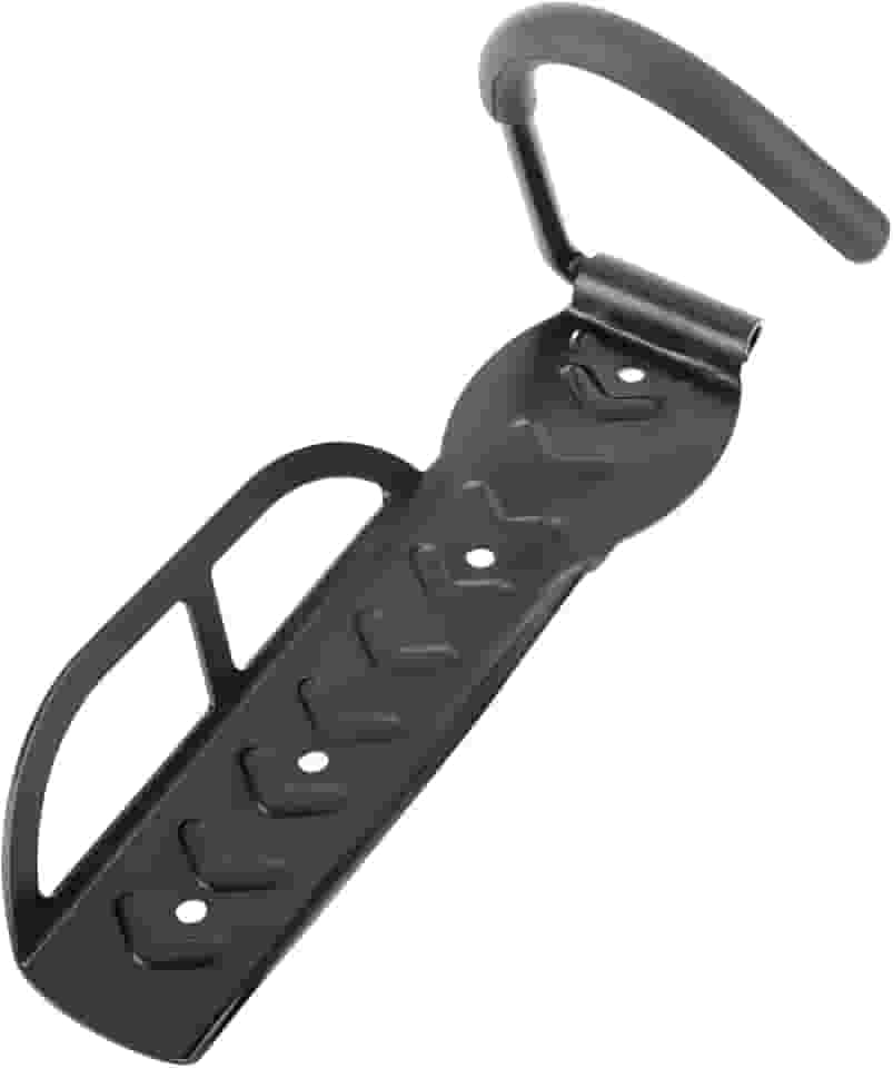 Suporte de Parede para Bicicleta Vertical de Aço Reforçado Gancho com Revestimento Antiderrapante para Roda Dianteira Organizador de Garagem Preto