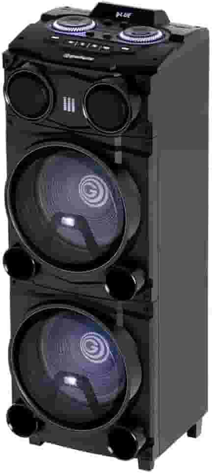 TORRE DE SOM BLACK BASS BLUETOOTH 2xWOOFERS 12" Gradiente GDB12M 1800W Bivolt