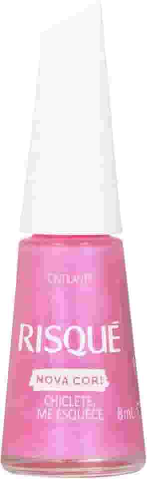 Esmalte Rosa Risqué Chiclete, Me Esquece Cintilante 8ml