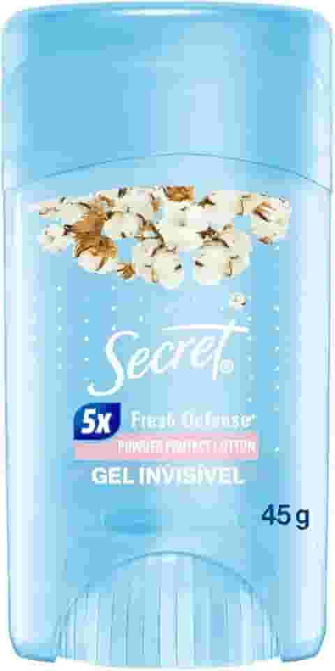 Secret Desodorante Antitranspirante em Gel Invisible Powder Protect Cotton 45 g
