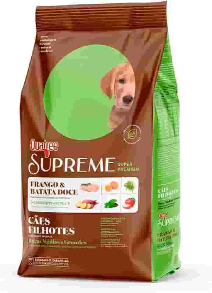 Quatree Supreme - Ração Cães Filhotes Raças Médias e Grandes Frango e Batata Doce – 10,1kg