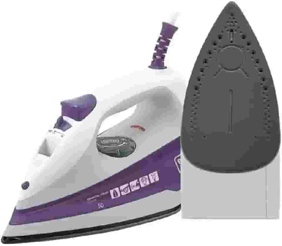 BLACK+DECKER Ferro de Passar Roupa, com Vaporizador, Base Antiaderente, Branco e Roxo, Modelo FX1000, 110V