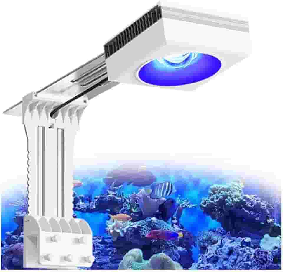 PopBloom RL90 WiFi Luminaria Aquario Marinho 100W, Luminária de Led para Aquário, Lâmpada de LED para aquário de peixes de Recife de Coral SPS/LPS (1 Luminaria wifi com kit de montagem)