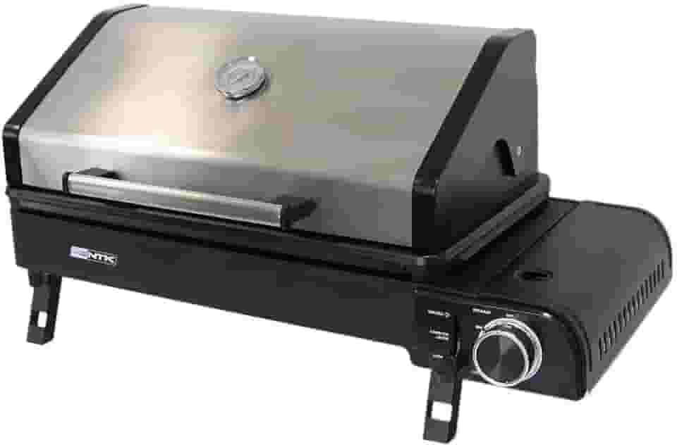 Nautika, Fogareiro E Churrasqueira Aramis 3 Em 1, Grelha, Bafo E Fogareiro Com Acendedor Automático, Chama Regulável E Uniforme, Eficiente E Versátil, Fácil De Limpar, Único, Prata