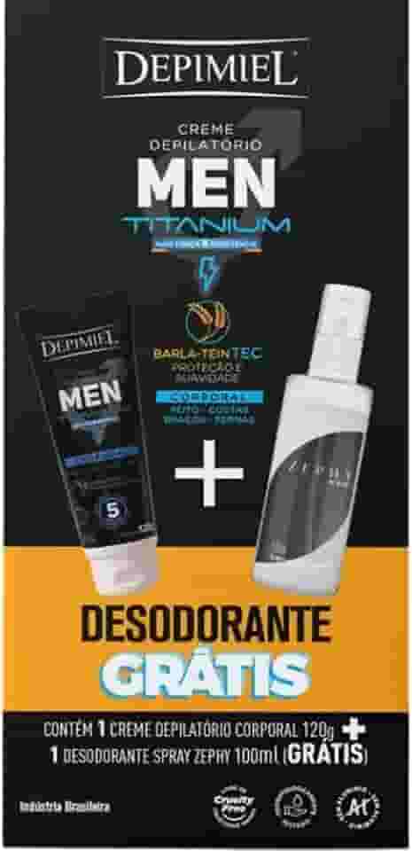 DEPIMIEL KIT CREME DEPILATORIO TITANIUM 120G+DEO MEN 100ML
