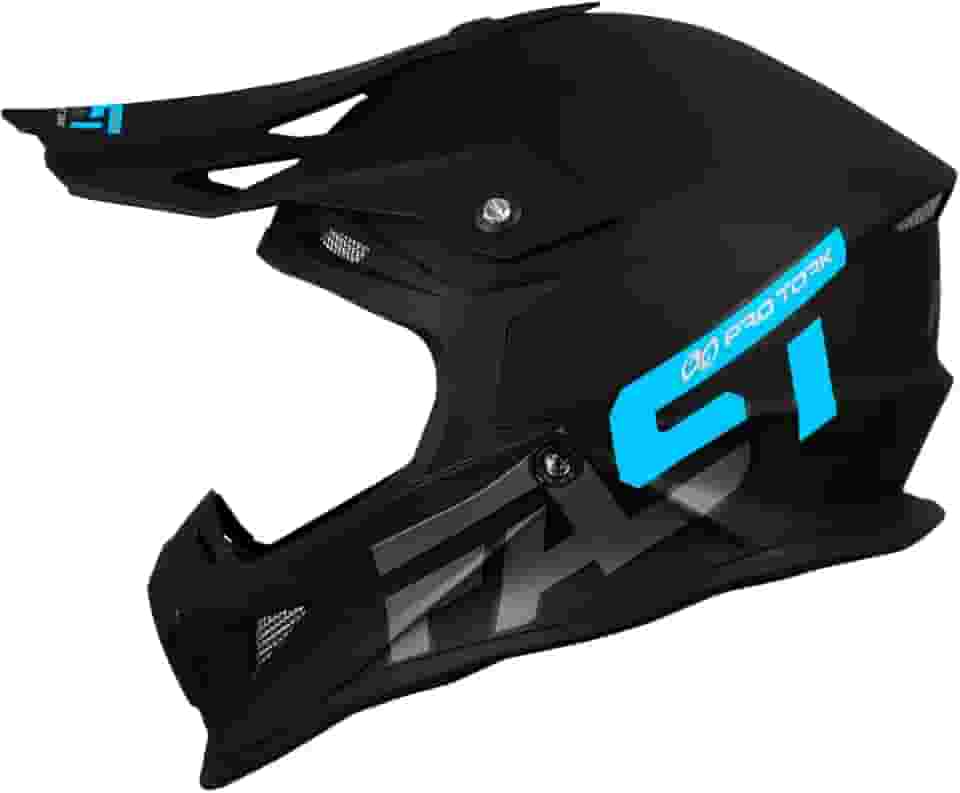 CAPACETE OFF ROAD PRO TORK FAST 788 SOLID PRETO - AZUL TAM. 56