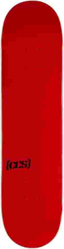 [CCS] Logomarca de skate em branco (vermelho, 17,78 cm)