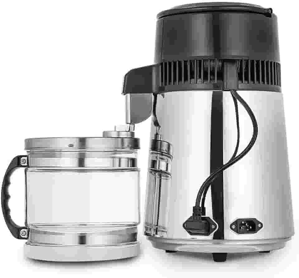 750W 4L Máquina De Destilação Purificadora De água De,purificador,Com Garrafa De Conexão,Capacidade De Produção De água: 1l/H,para destilar água pura,Capacidade De Produção De água: 1l/H