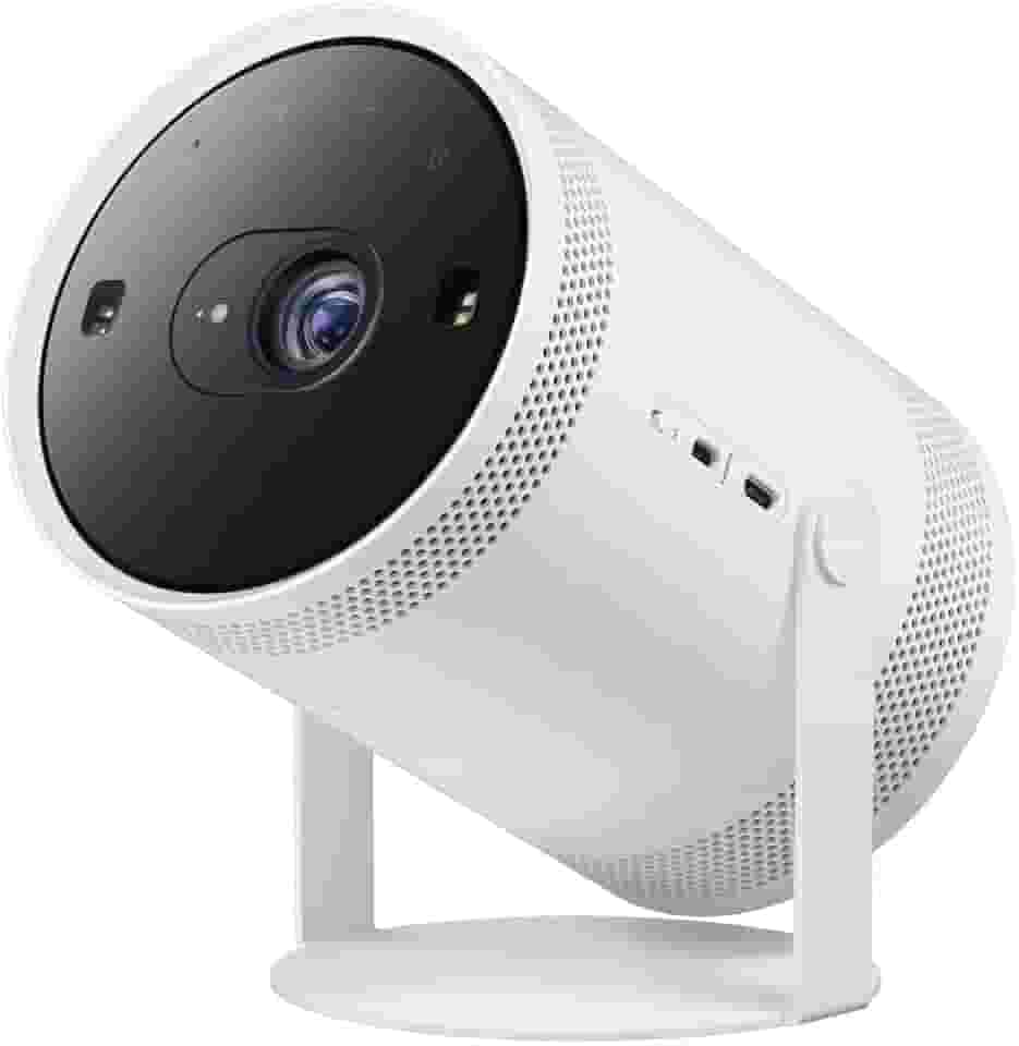 Samsung The Freestyle Projetor Smart Portátil, 30 a 100 polegadas, Plataforma Tizen, Som 360º, Gaming Hub, Bluetooth Branco