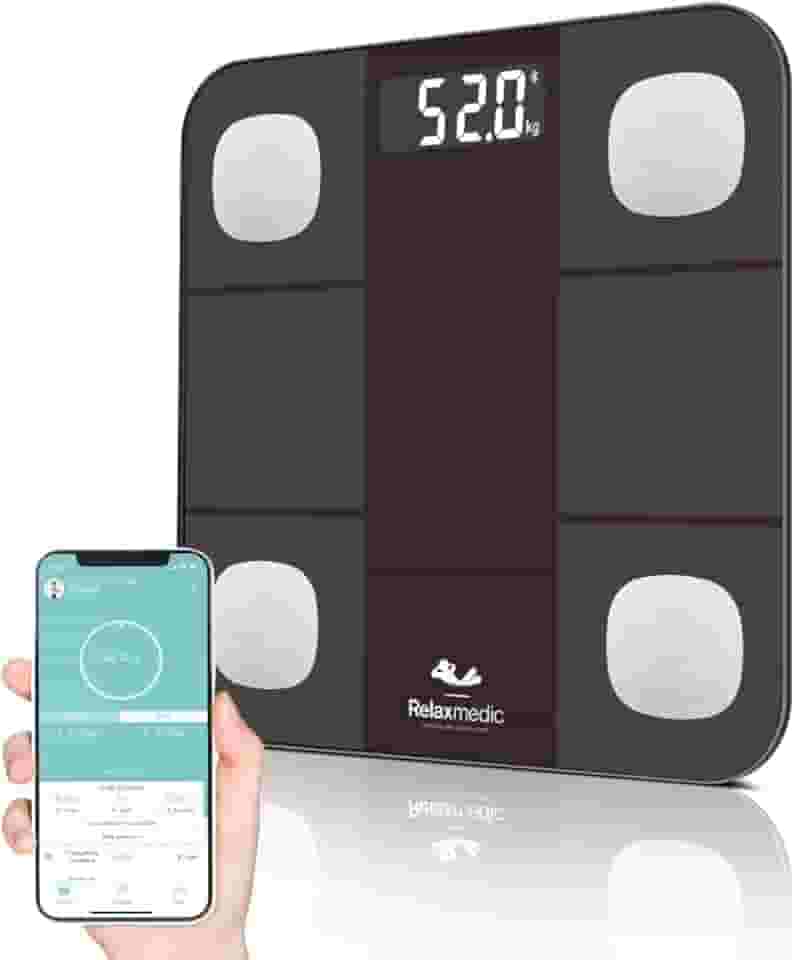 Balança Digital Corporal Bioimpedância c/Aplicativo Bluetooth Smart App - Relaxmedic
