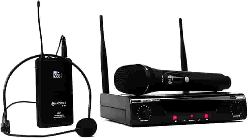 Microfone sem Fio de Mão e Headset Kadosh K412C Recarregável