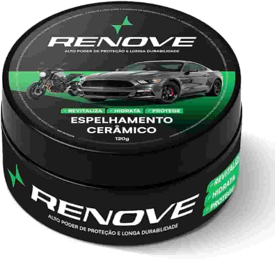 Cera Espelho Cerâmico RENOVE – Remove Riscos Superficiais, Repele Água, Proteção Sol e Chuva
