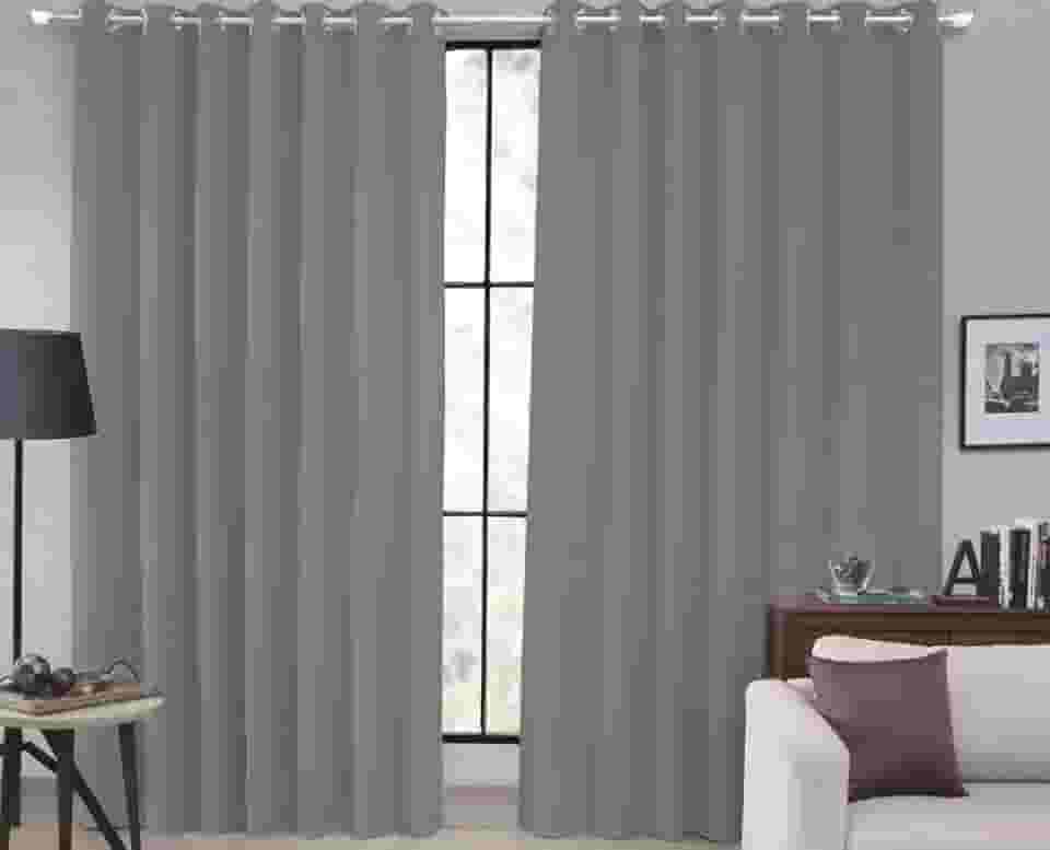 Cortina Tecido Blackout Corta Luz 80% 2,70 X 2,30m (Cinza)