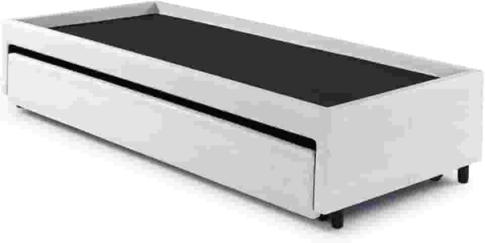 Bicama Box para Dois Colchões Solteiro Courino Branco