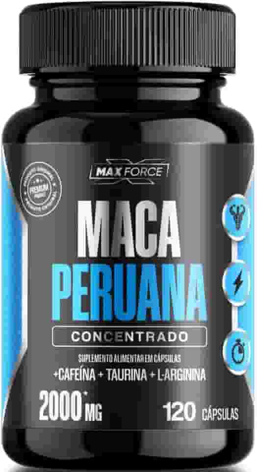 Maca Peruana 2000mg 120 Cápsulas Composta Com L - Argina, Taurina e Cafeína Para Musculação e Fitness