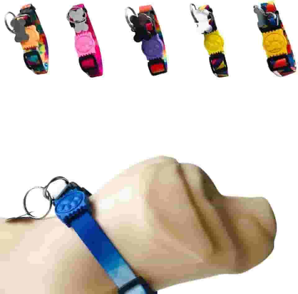 Coleira para Cachorros com Pingente para Identificação P, Tamanho Ajustável, Confortável e Resistente