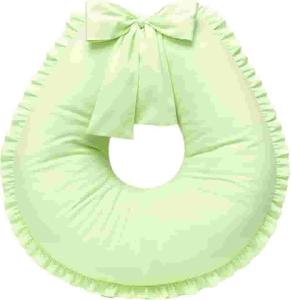 Almofada de Amamentação Babado Extra Grande Algodão (Verde)