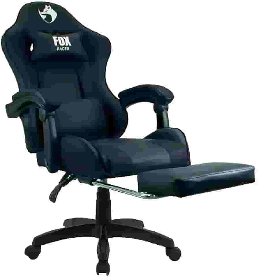 Cadeira Gamer Fox Racer Zerda Preto Com Apoio De Pe
