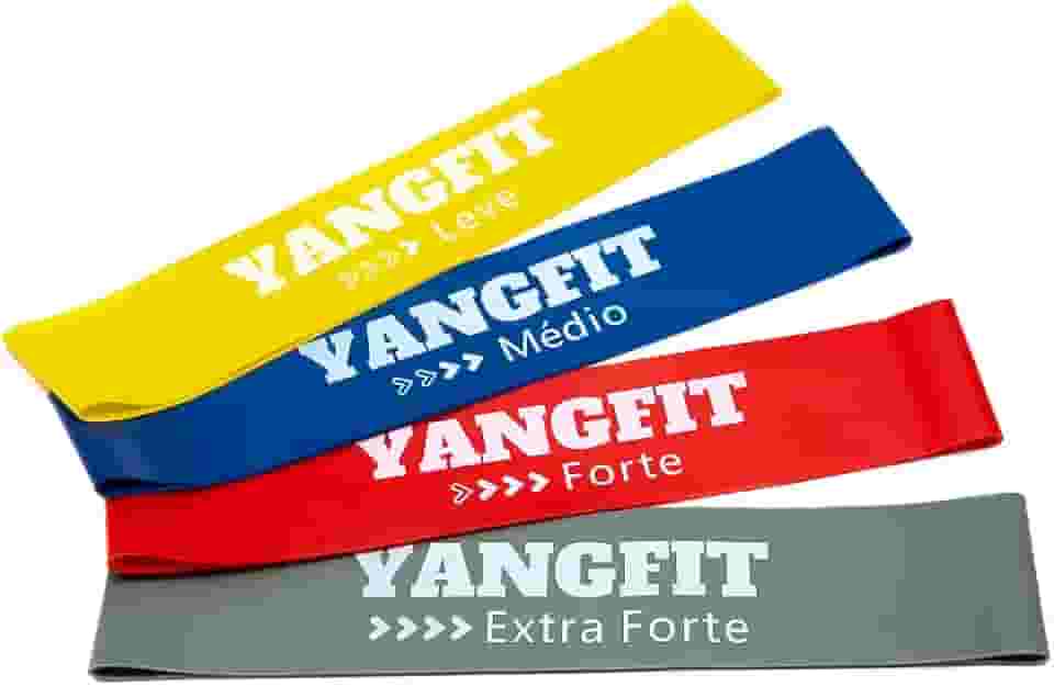 Kit Mini Band Faixa Elástica Circular 4 Intensidades Yangfit