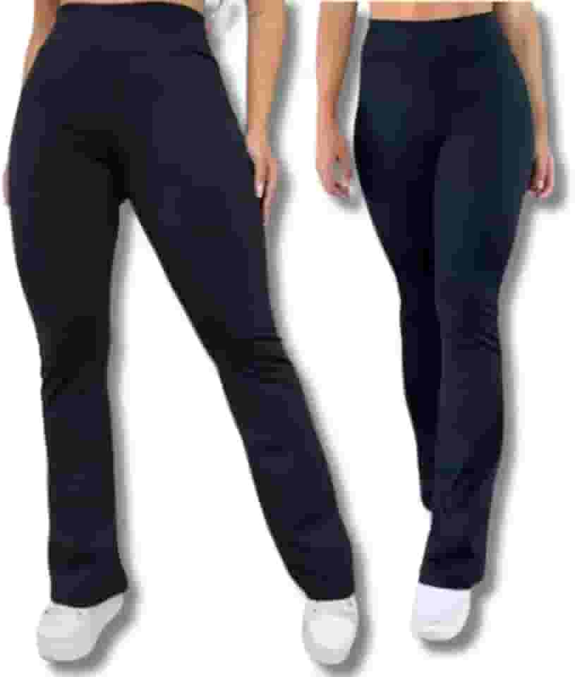 Calça Flare Feminina Boca De Sino Bailarina Cintura Alta Legging Levanta Bumbum Casual Fit Academia Ginástica Cós Alta