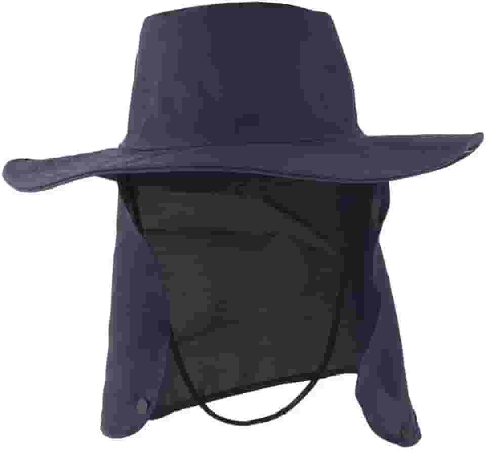 Chapéu Australiano Com Proteção De Pescoço Azul Marinho