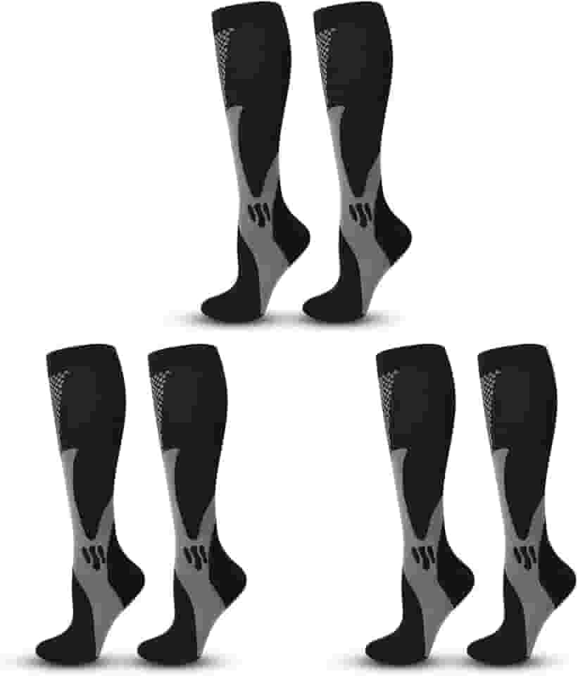 Meia de Compressão Cano Longo Melhor para, Academia,Corrida,Varizes,Caminhada,Ciclismo