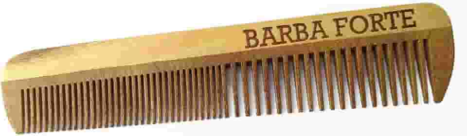 Pente de Madeira Artesanal Barba Forte Pt004