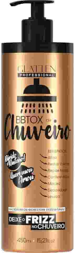 Glatten Bbtox de Chuveiro - Máscara Rápida de Alisamento Redução e Brilho 450ml