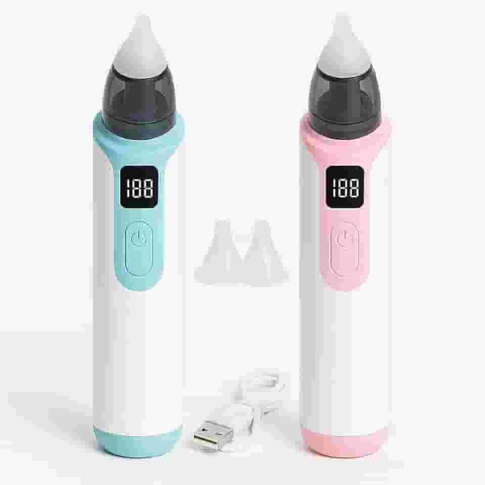 Aspirador Nasal Elétrico para Bebê 6 Velocidades Recarregável USB Limpeza Nariz Ouvido