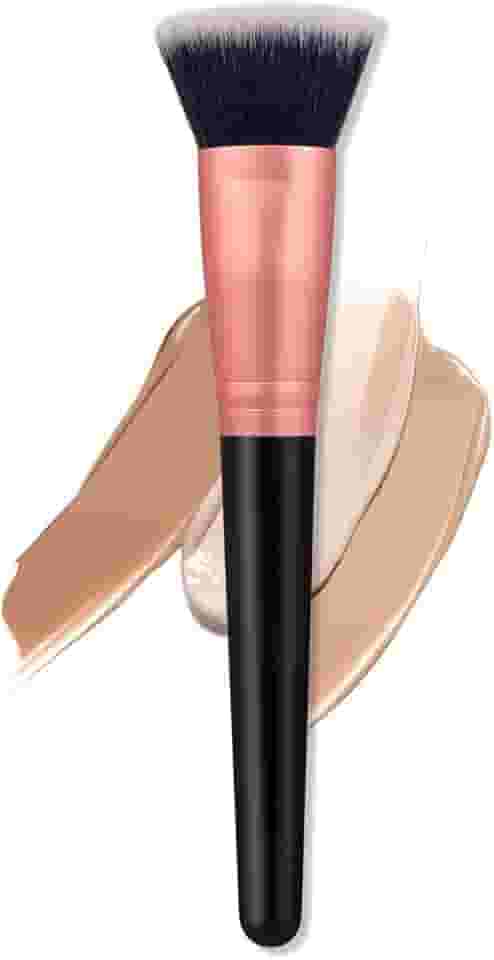 1 pincel de base portátil para líquido, creme e pó - polido, mistura e pincel facial