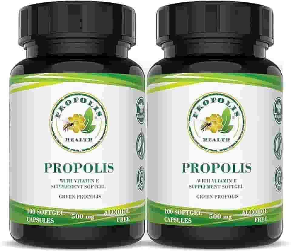 Própolis verde em cápsulas com vitamina E - Concentração 25% em 1000mg por dia (200 cápsulas) 100 dias de suplemento
