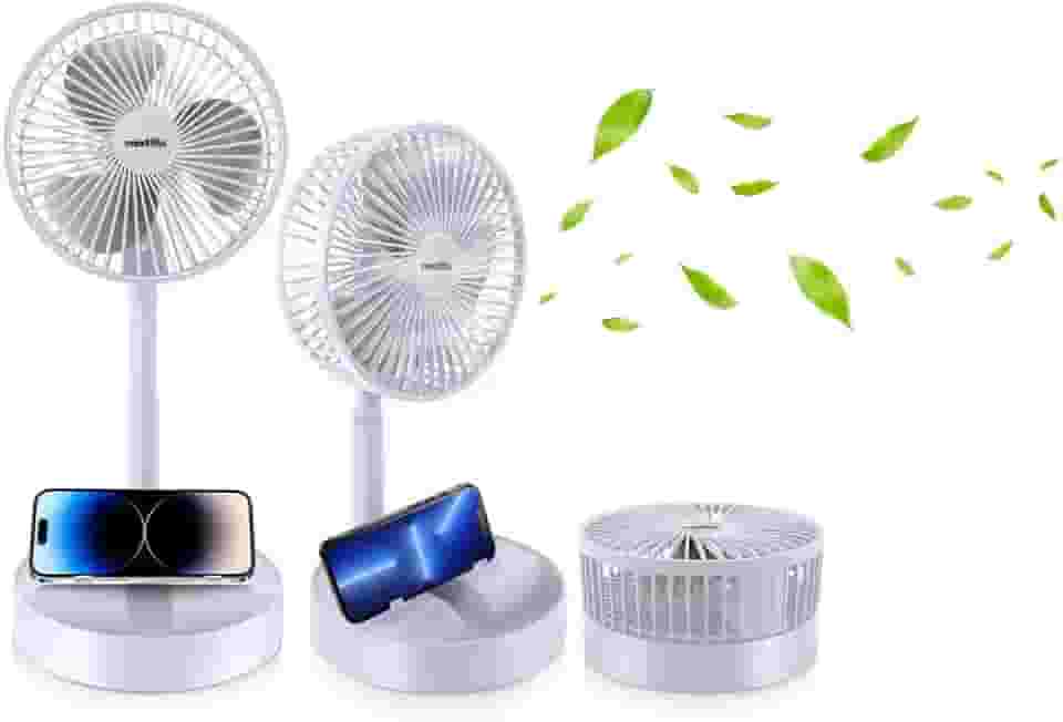 Ventilador De Mesa Portátil Dobrável Silencioso Recarregável