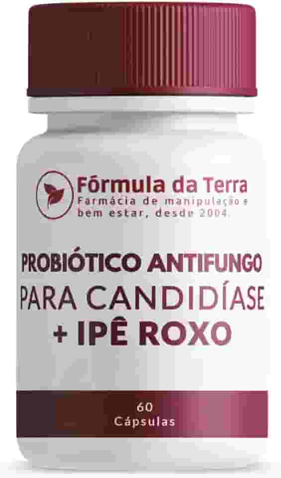 Probiótico Feminino para Candidíase + Ipê Roxo 150mg Frasaco com 60 Cápsulas